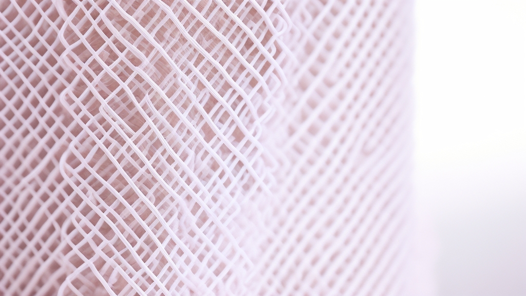 HEPA szűrő redőzött szerkezetének részletes közeli képe finom szálhálóval fehér redőzött szűrőanyag mikroszkópikus részletekkel